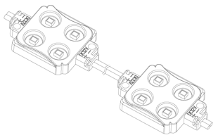 Stranski pogled SMD 4 LED modula